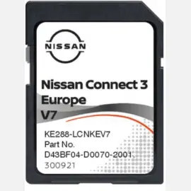 Nissan Connect3 teljes Európa navigációs térkép SD kártya 2023 (V7)